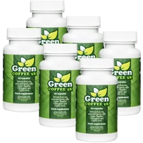 Set di sei flaconi di Green Coffee 5K, pacchetto promozionale