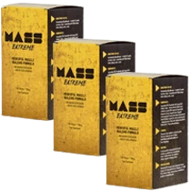 Pacchetto Mass Extreme da 3 bottiglie, fornitura standard per 3 mesi.