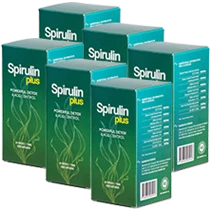 Pacchetto migliore di Spirulin Plus con 6 bottiglie per 6 mesi di benessere