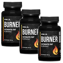 Confezione standard di Nutrigo Lab Burner da 3 bottiglie.