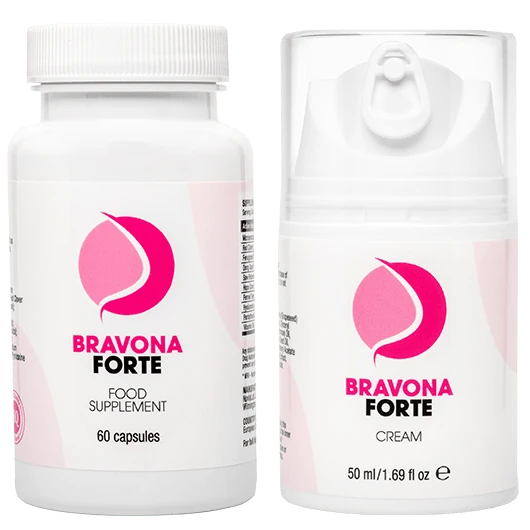 Confezione del kit Bravona Forte per l'aumento del seno