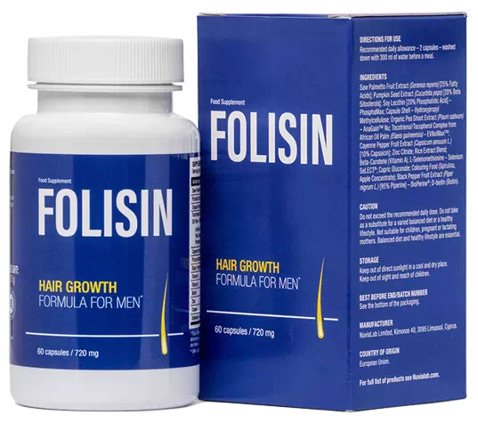 Confezione di Folisin per la crescita dei capelli