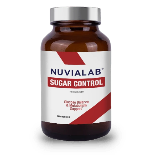 Confezione di NuviaLab Sugar Control, un integratore per la gestione degli zuccheri.