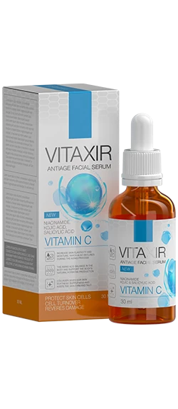 Flacone del prodotto Vitaxir con design moderno