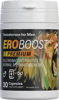 Confezione del prodotto Eroboost per l'ingrandimento del pene.