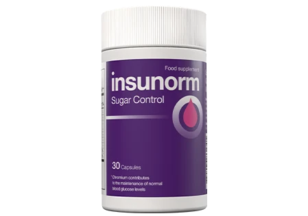 Confezione del prodotto Insunorm, un integratore per il controllo del diabete.